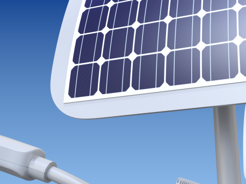 Solar Street Lamp Modelo 3D