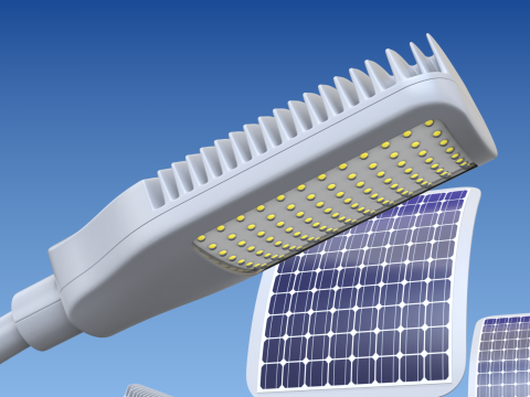 Solar Street Lamp Modelo 3D