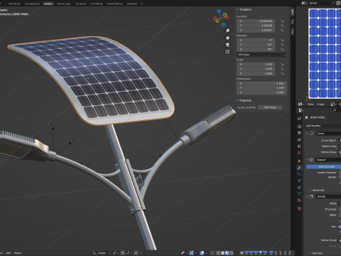 Solar Street Lamp Modelo 3D