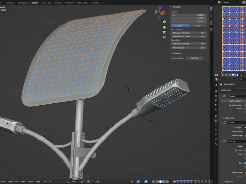 Solar Street Lamp 3D Model