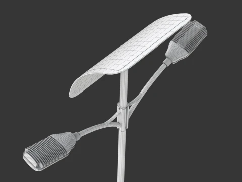 Solar Street Lamp 3D Model
