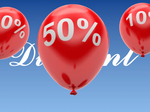 Falling balloons in a looping animation 3D Model