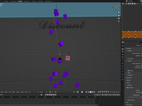 Falling balloons in a looping animation 3D-Modell