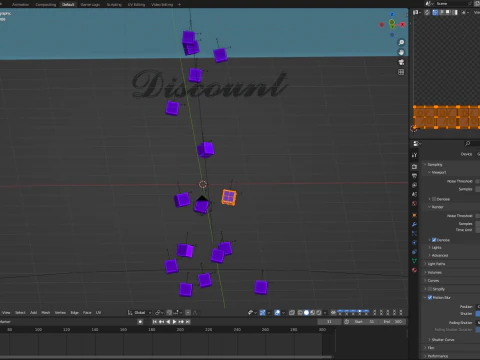 Falling balloons in a looping animation 3D Model