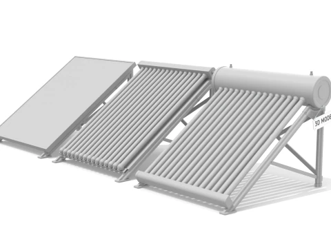 Home Solar System Components 3D Model