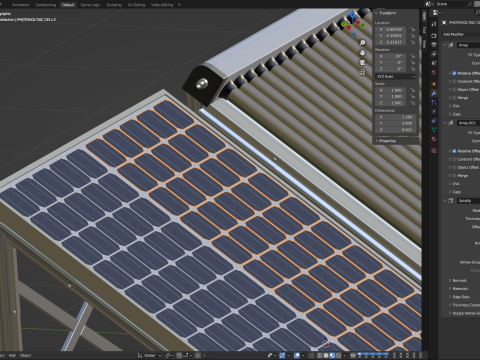Home Solar System Components 3D Model