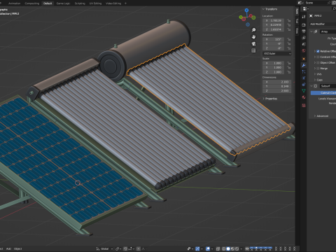 Home Solar System Components 3D Model