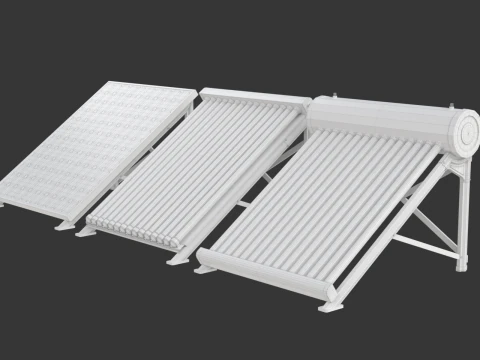 Home Solar System Components 3D Model