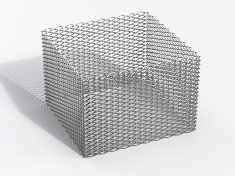Adaptable Expanded Metal Mesh 3D Model