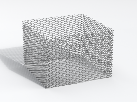 Adaptable Expanded Metal Mesh 3D Model