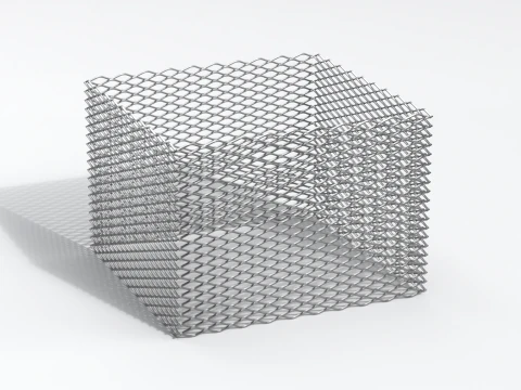 Adaptable Expanded Metal Mesh 3D Model