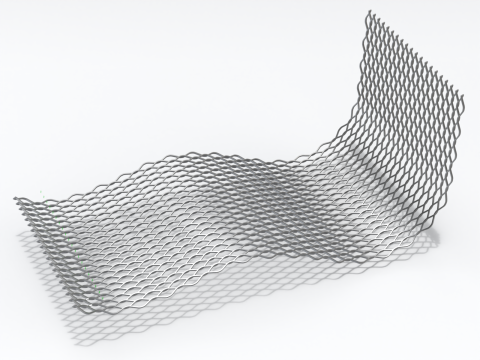 Adaptable Expanded Metal Mesh 3D Model