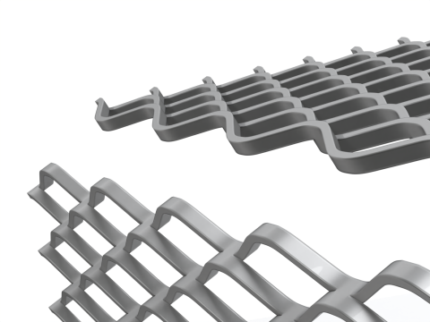 Adaptable Expanded Metal Mesh 3D Model