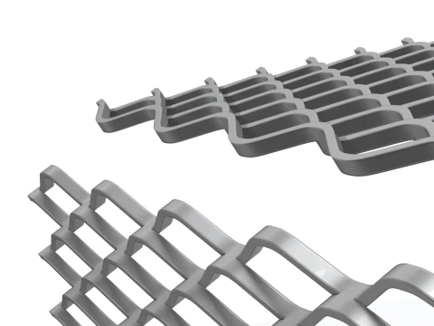Adaptable Expanded Metal Mesh 3D Model