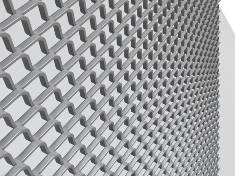 Adaptable Expanded Metal Mesh 3D Model