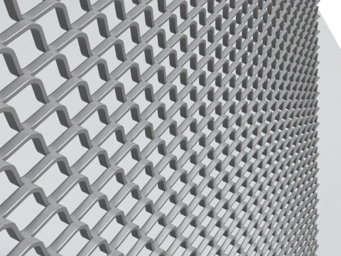 Adaptable Expanded Metal Mesh 3D Model