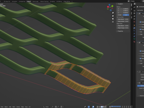 Adaptable Expanded Metal Mesh 3D Model