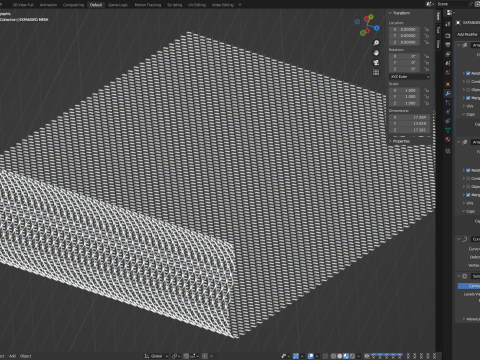 Adaptable Expanded Metal Mesh 3D Model