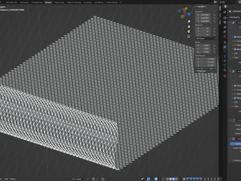 Adaptable Expanded Metal Mesh 3D Model