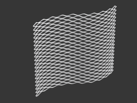 Adaptable Expanded Metal Mesh 3D Model