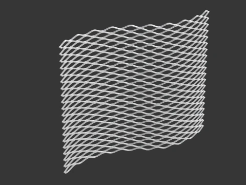 Adaptable Expanded Metal Mesh 3D Model