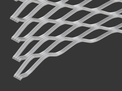 Adaptable Expanded Metal Mesh 3D Model