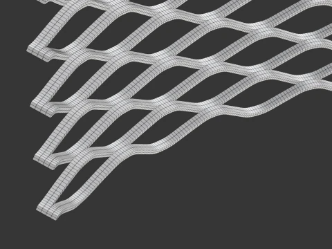 Adaptable Expanded Metal Mesh 3D Model