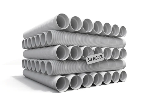 HDPE Corrugated Pipes 3D Model