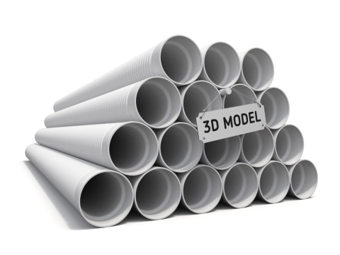 HDPE Corrugated Pipes 3D 모델