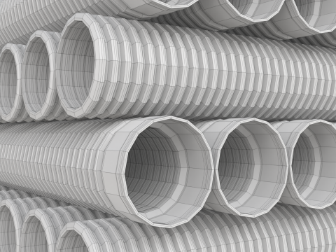 HDPE Corrugated Pipes 3D 모델