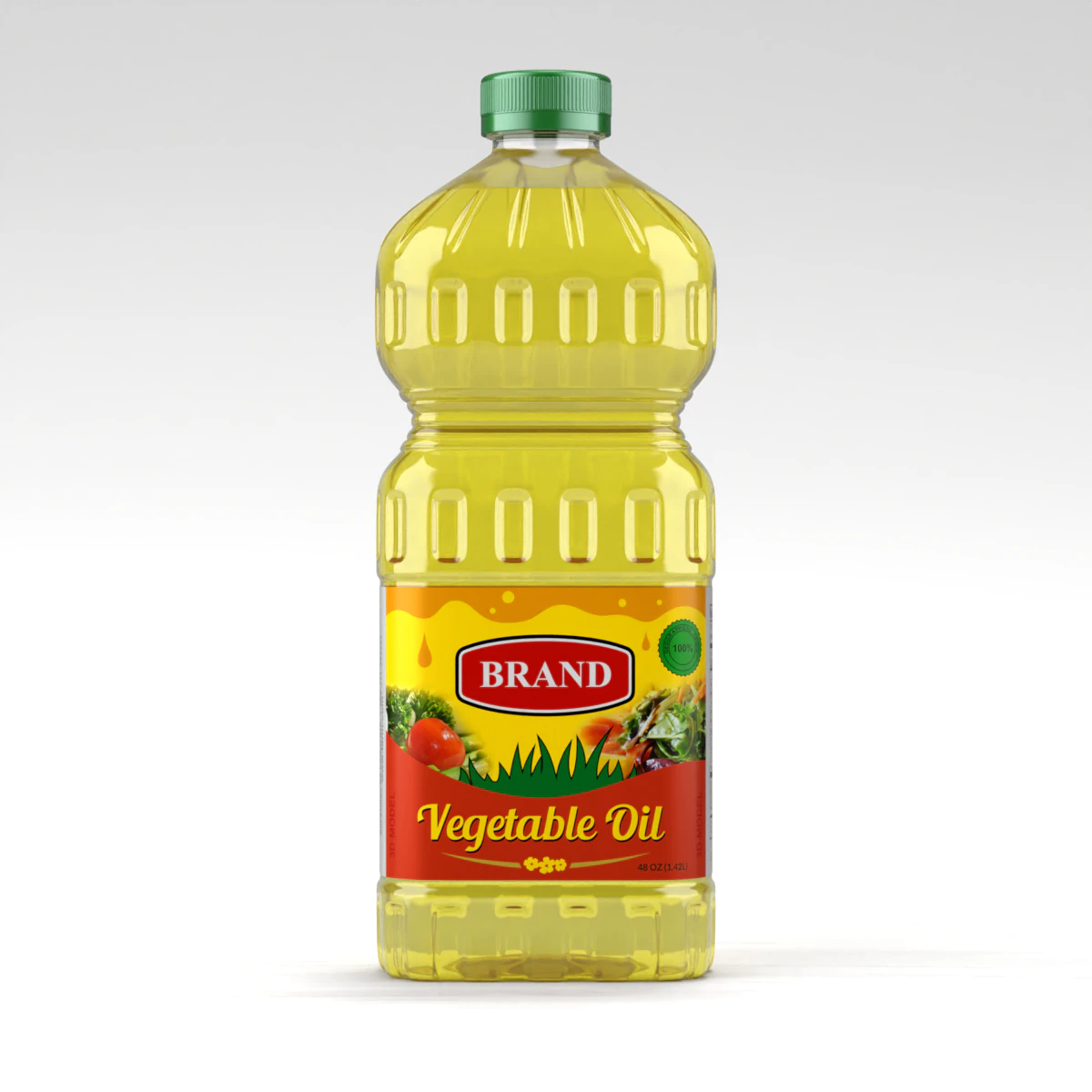 Cooking Oil Bottle 3D Model .c4d .max .obj .3ds .fbx .stl .blend 