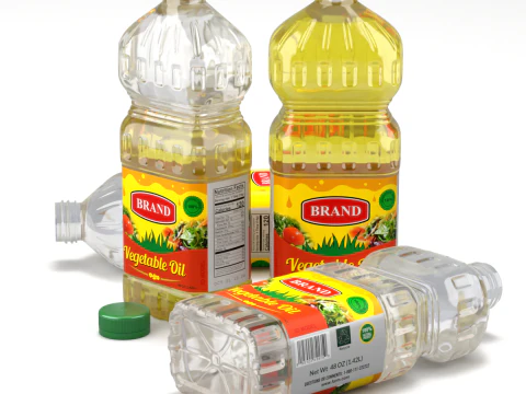 Cooking Oil Bottle 3D Model