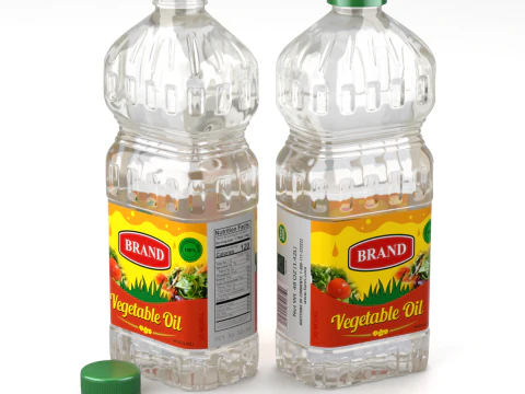 Cooking Oil Bottle 3D Model