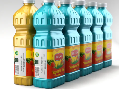 Cooking Oil Bottle 3D Model