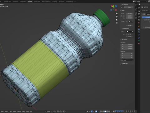 Cooking Oil Bottle 3D Model