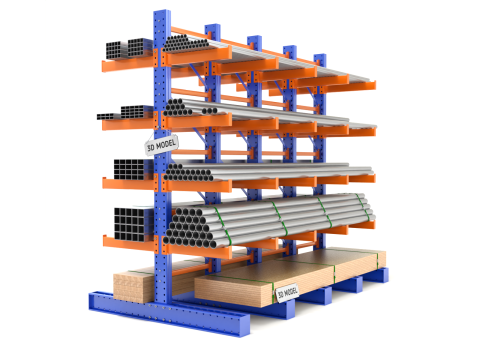 Cantilever Racking System 3D Model