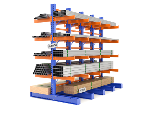 Cantilever Racking System Model 3D