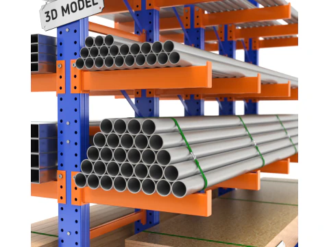 Syst&egrave;me de rayonnage en porte-&agrave;-faux Modèle 3D