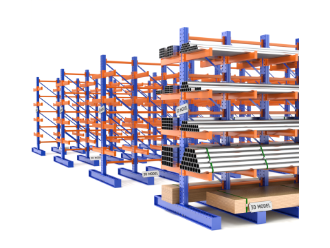 Cantilever Racking System Model 3D