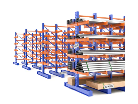Syst&egrave;me de rayonnage en porte-&agrave;-faux Modèle 3D