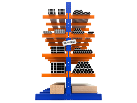 Cantilever Racking System Model 3D