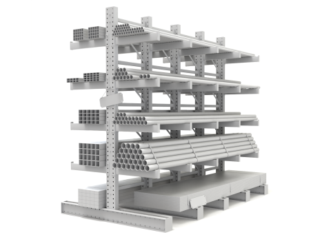 Cantilever Racking System Model 3D