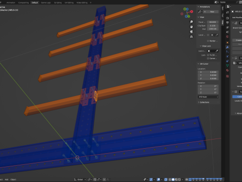 Cantilever Racking System Model 3D