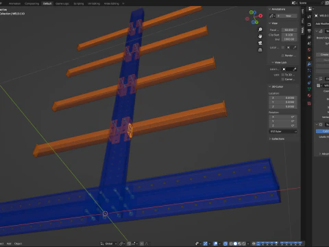 Syst&egrave;me de rayonnage en porte-&agrave;-faux Modèle 3D