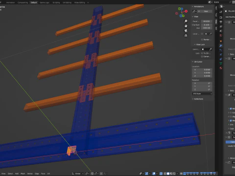 Syst&egrave;me de rayonnage en porte-&agrave;-faux Modèle 3D