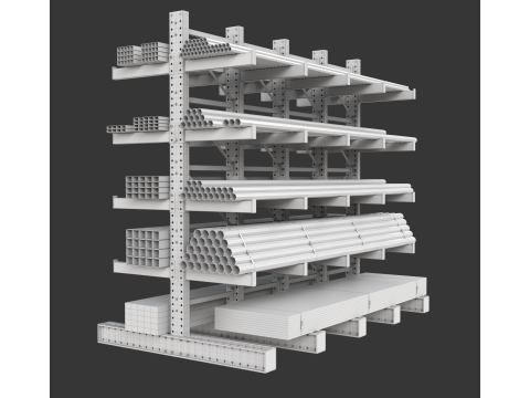Cantilever Racking System Model 3D