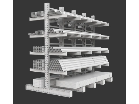 Syst&egrave;me de rayonnage en porte-&agrave;-faux Modèle 3D