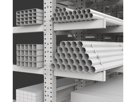 Cantilever Racking System Model 3D