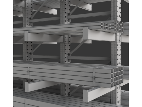 Cantilever Racking System Model 3D