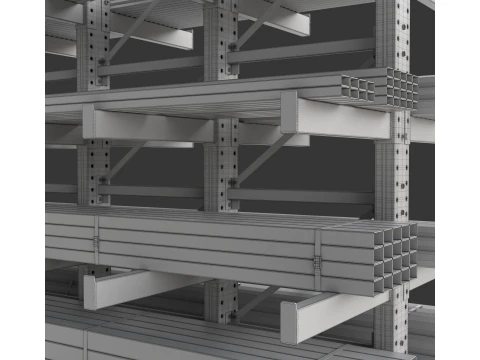 Syst&egrave;me de rayonnage en porte-&agrave;-faux Modèle 3D